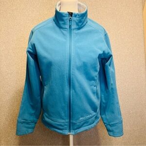 Marmot Women’s Fleece jacket Sz M Blue WINDSTOPPER Full Zip Pockets outdoor